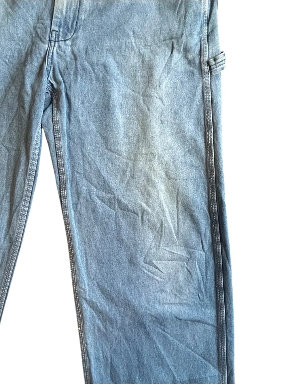 Vintage Liberty Denim Overalls Men’s 48x32 Light Wash Carpenter